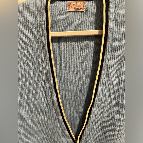 VINTAGE 1960’s Glen Isle Sportswear Blue Knit Vest - Picture 7 of 7